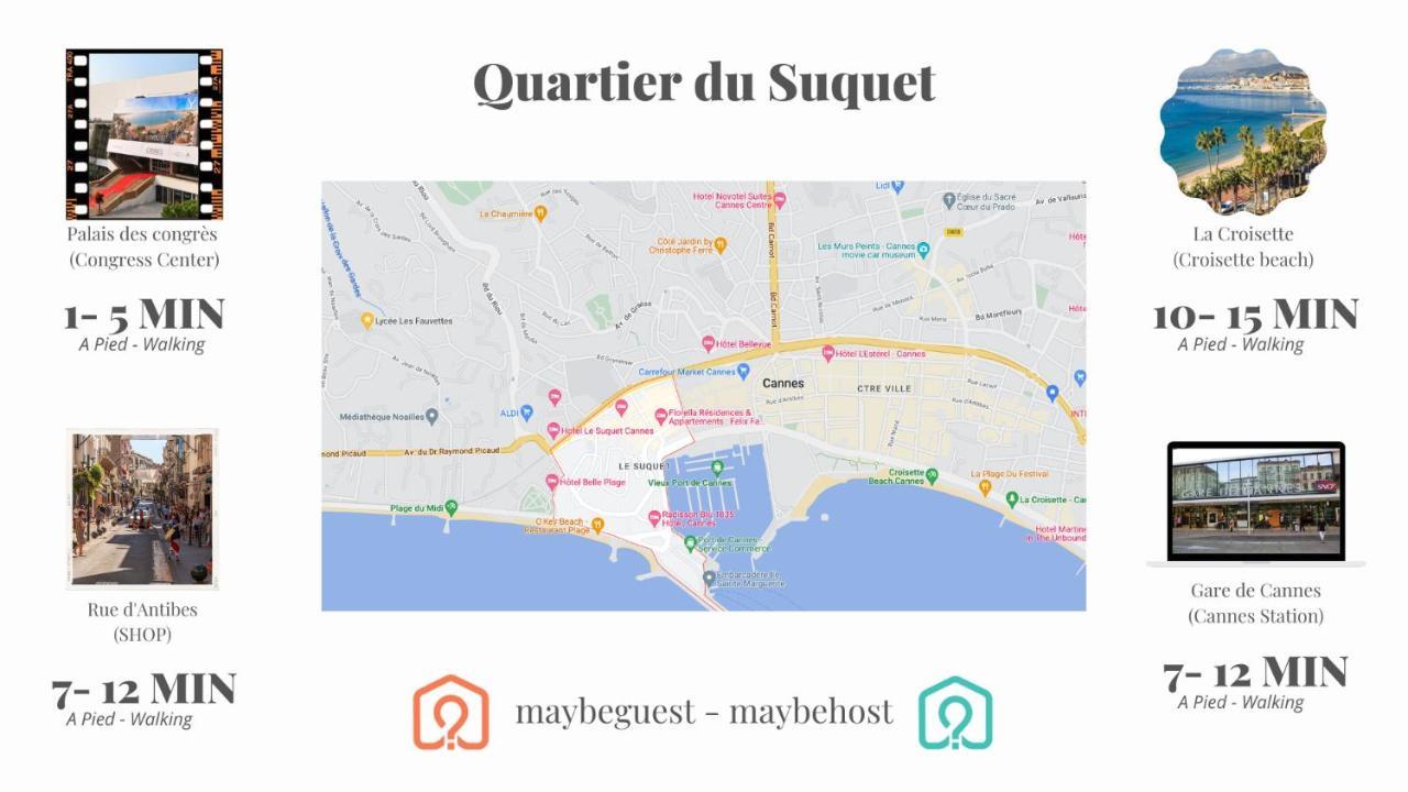 Bel Appartement Lumineux au Coeur du Suquet Cannes Extérieur photo